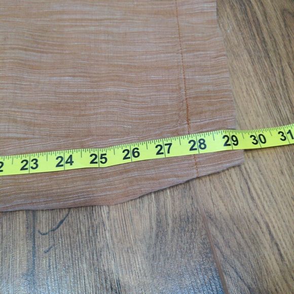 Athleta Womens Plus Cabo Linen Wide Leg Textured Pant Size 26 Orange Beach Vacay - Picture 13 of 13